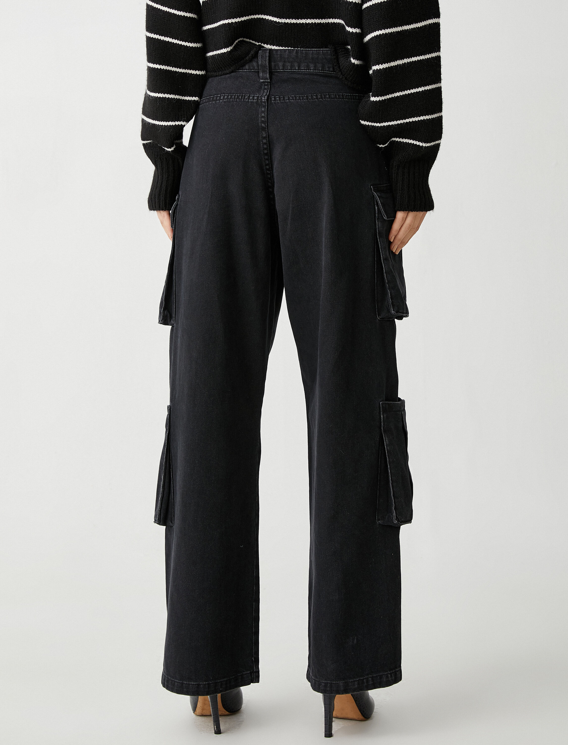   Bol Paça Kargo Kot Pantolon Cep Detaylı