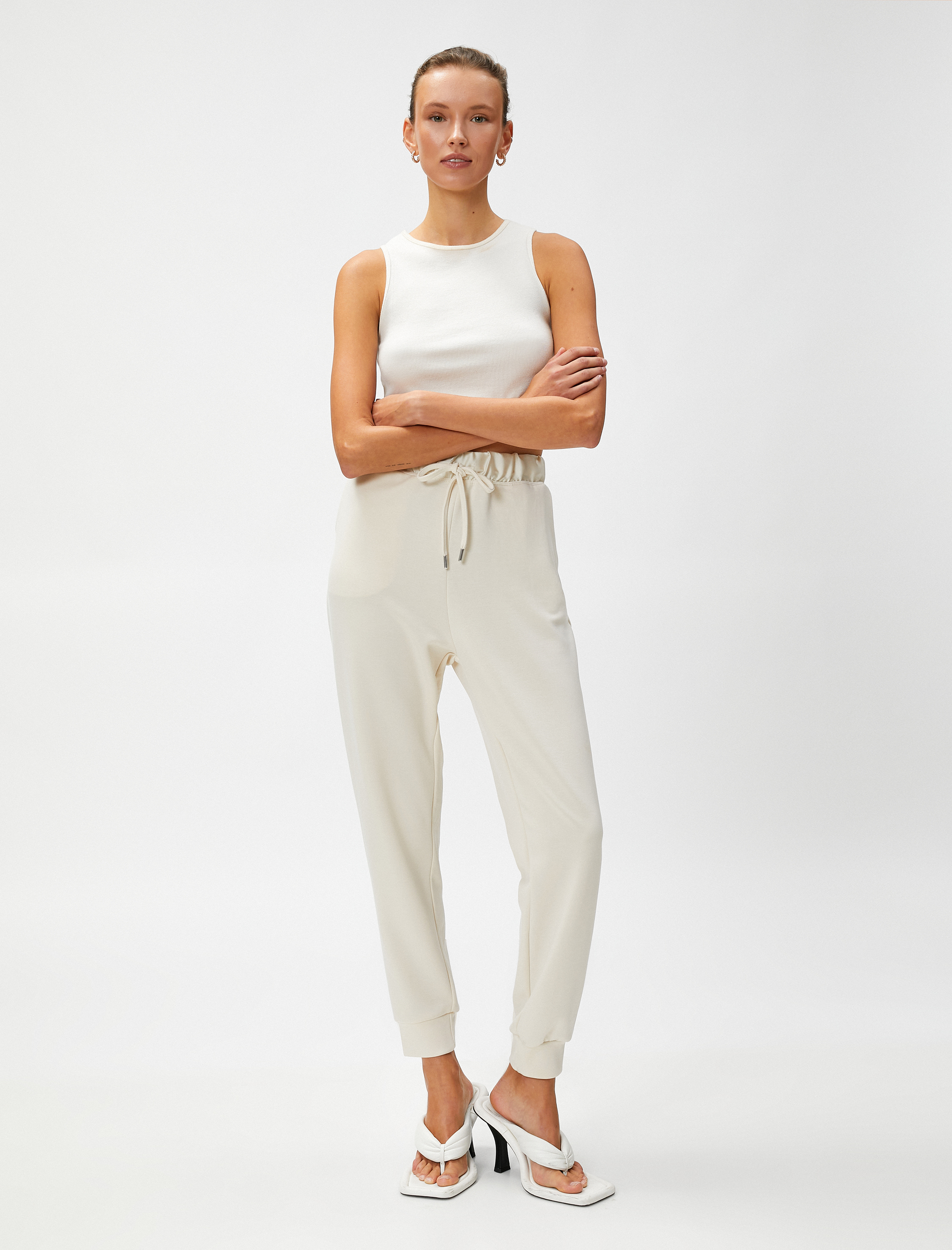   Jogger Pantolon Modal Karışımlı Beli Bağlamalı