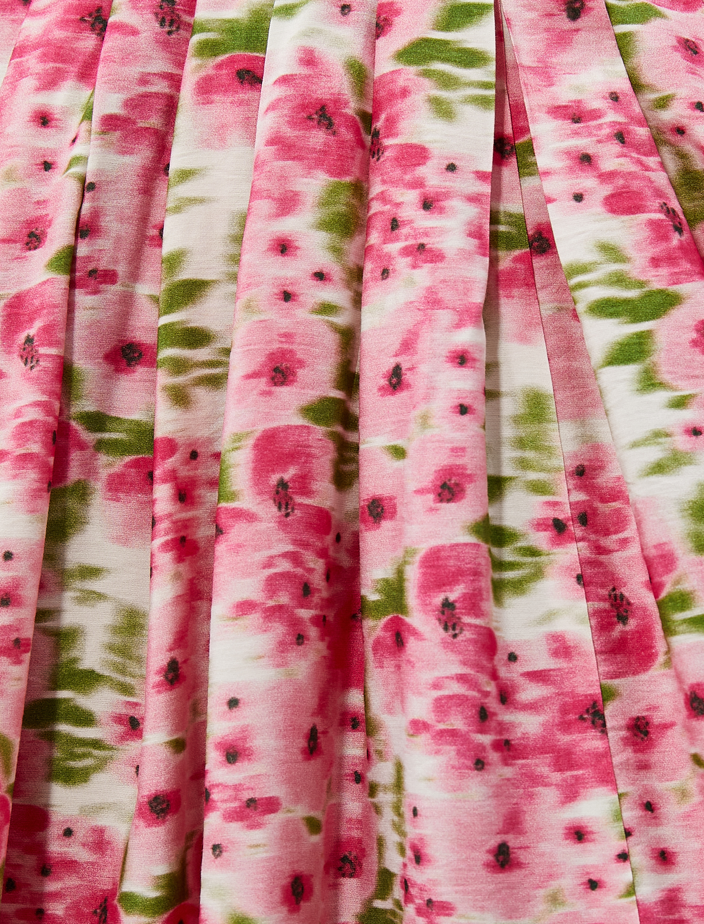   Çiçekli Uzun Etek Pileli