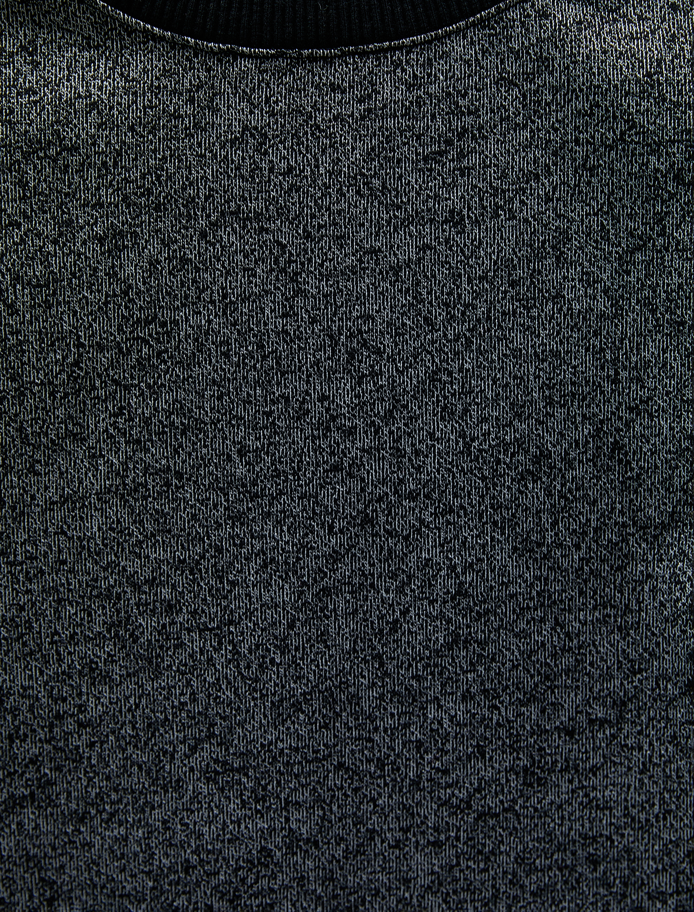   Basic Kırçıllı Tişört Bisiklet Yaka Şerit Detaylı Kısa Kollu