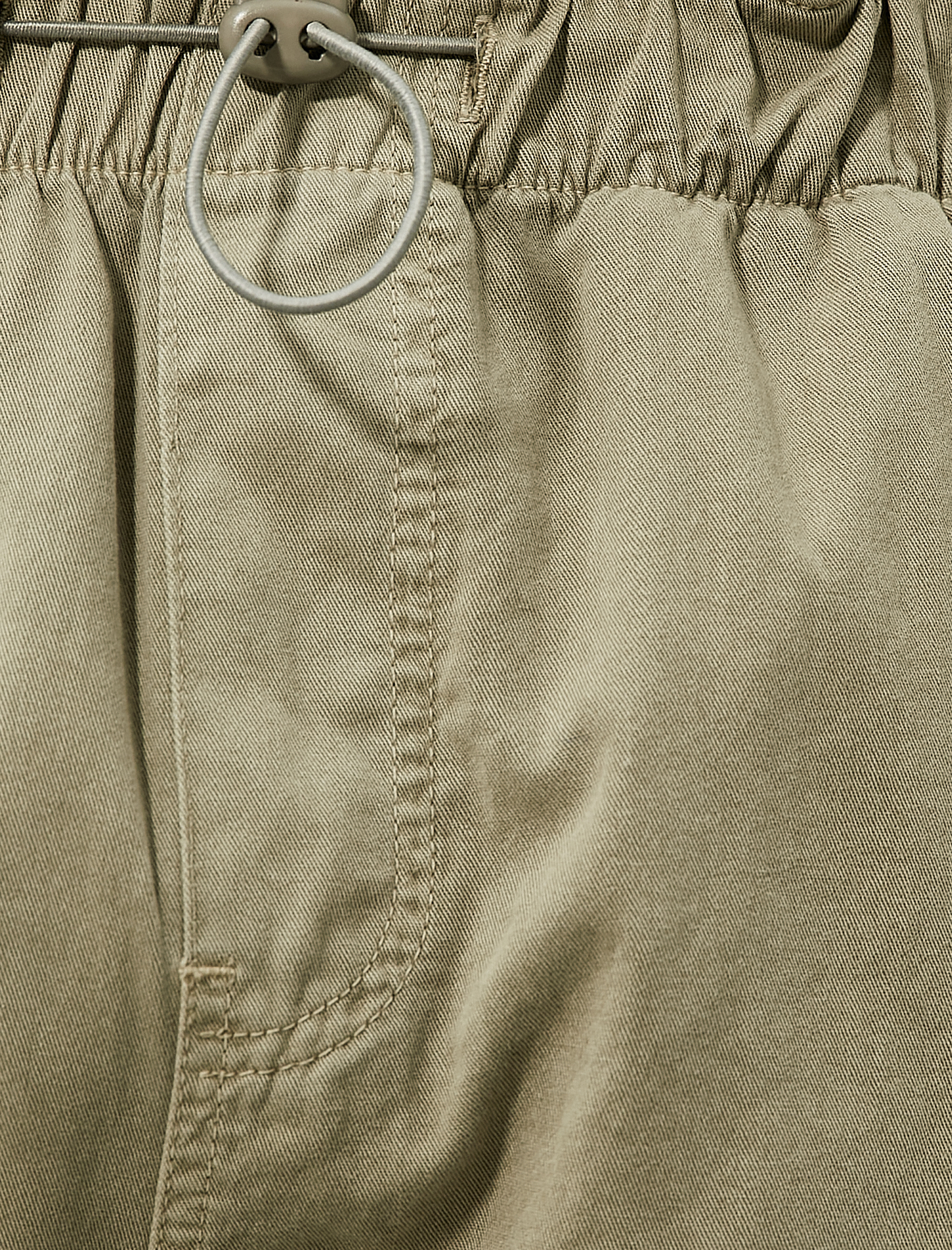   Paraşüt Pantolon Bol Kesim Stoperli Kargo Cep Detaylı Pamuklu