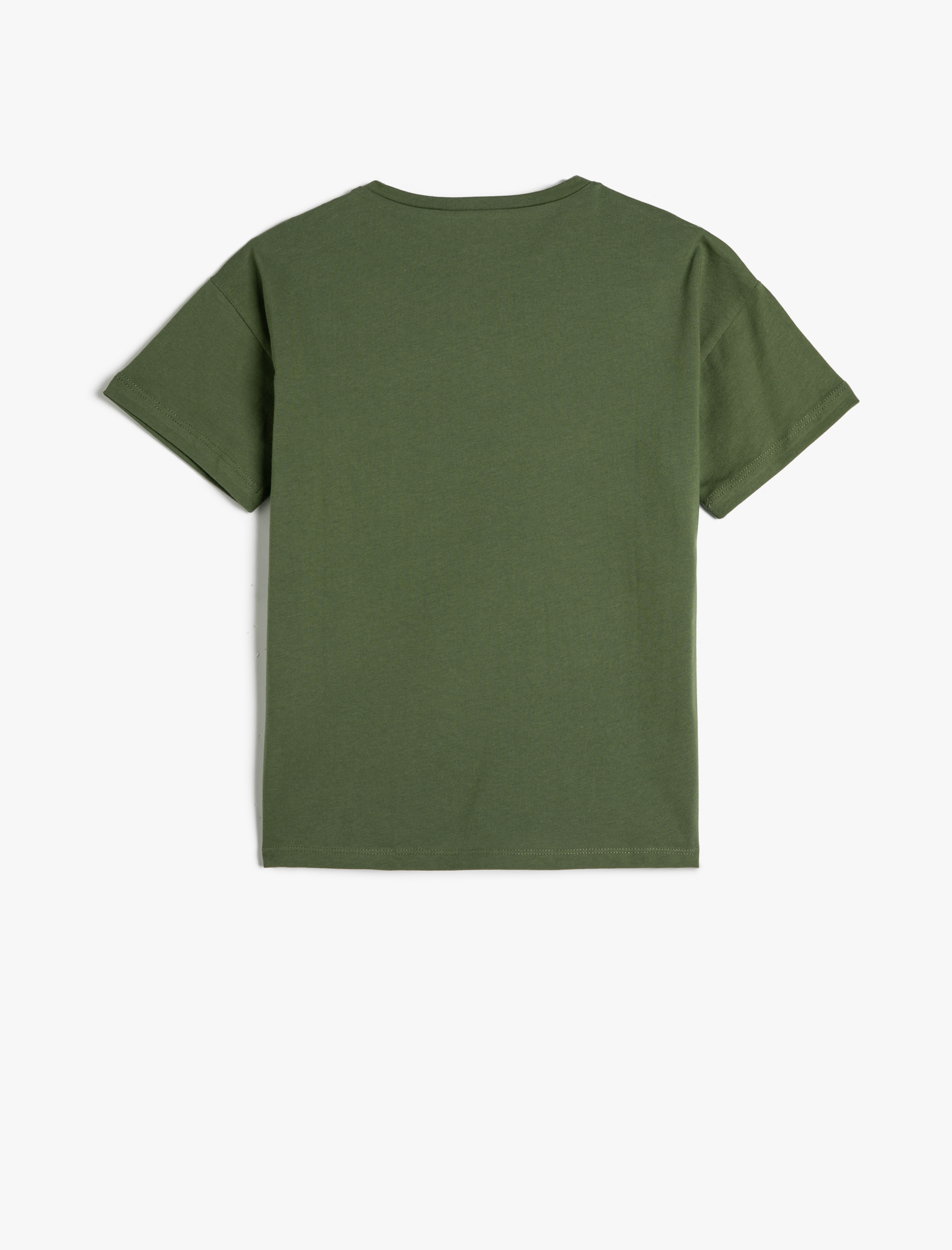  Erkek Çocuk Basic Pamuklu Tişört Kısa Kollu Bisiklet Yaka Cep Detaylı Pamuklu