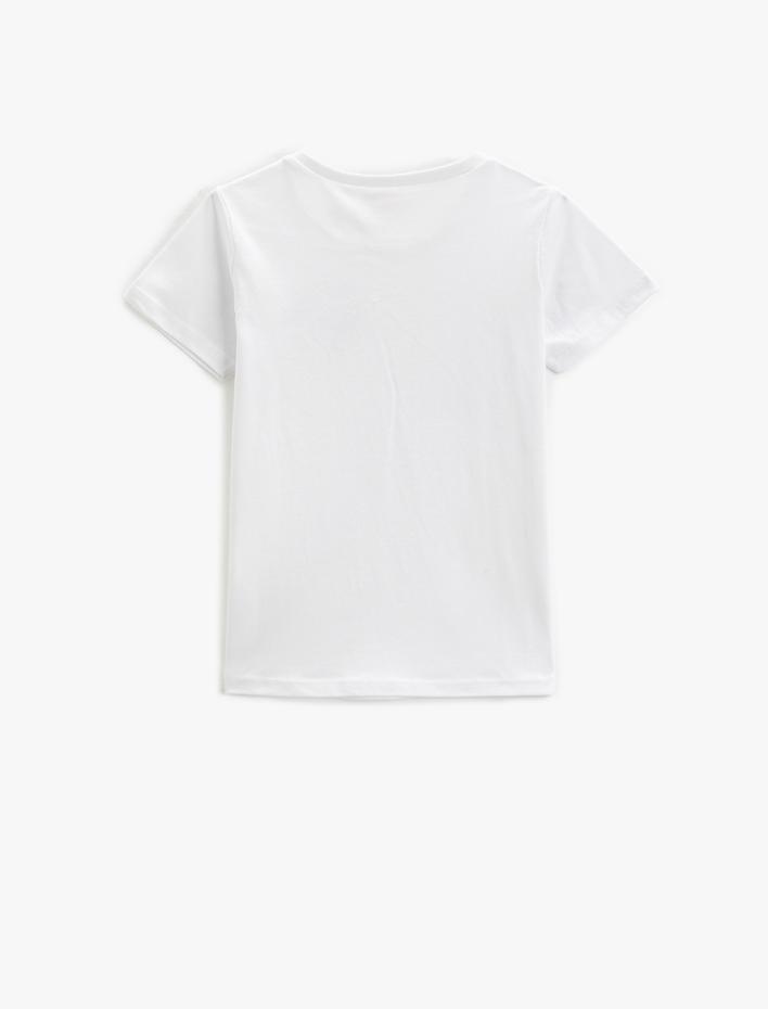 Kız Çocuk Tişört Atatürk Baskılı Kısa Kollu Pamuklu