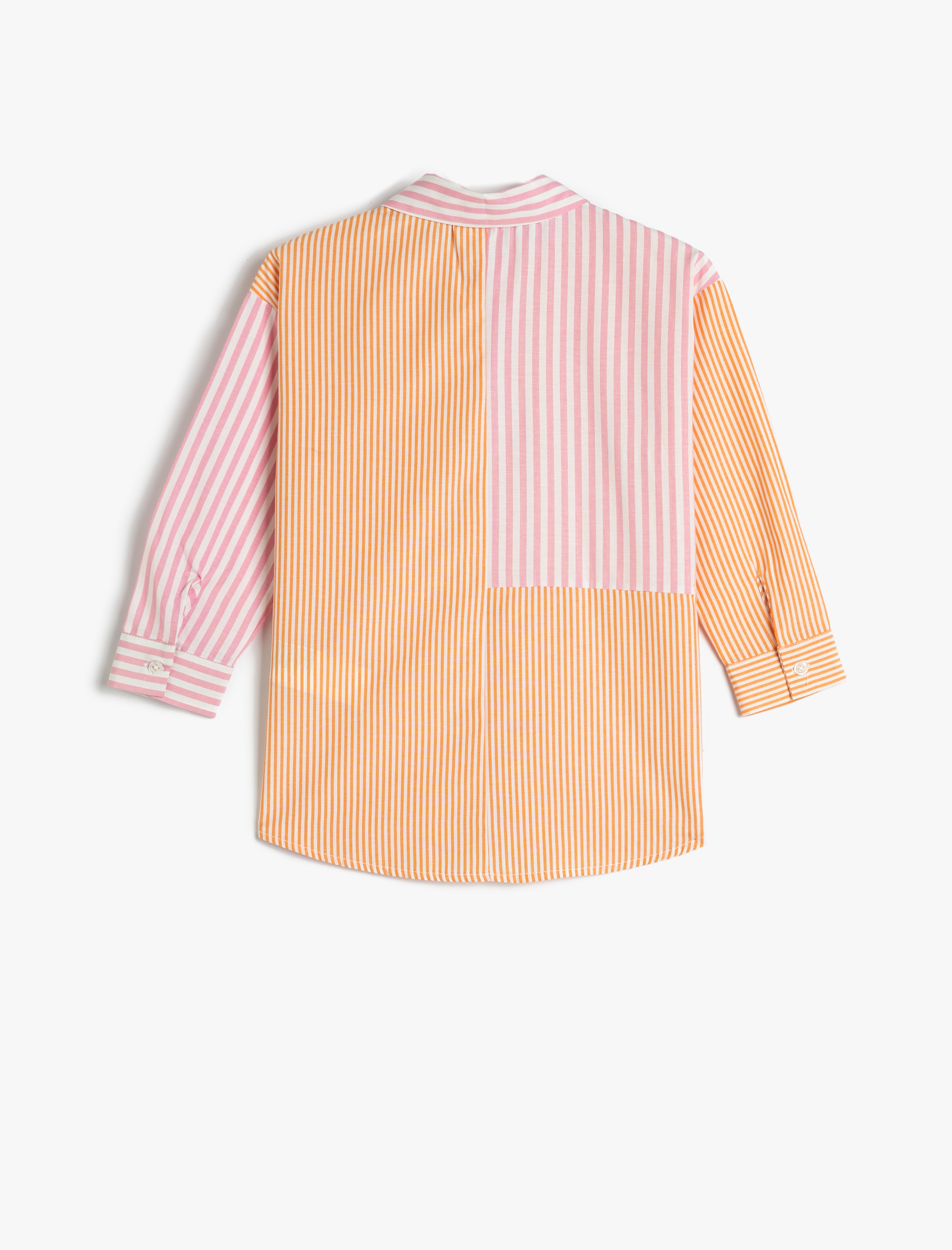  Kız Çocuk Poplin Gömlek Uzun Kollu Cep Detaylı