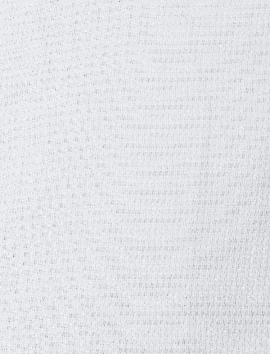   Basic Gömlek Klasik Yaka Dokulu Düğmeli Non Iron