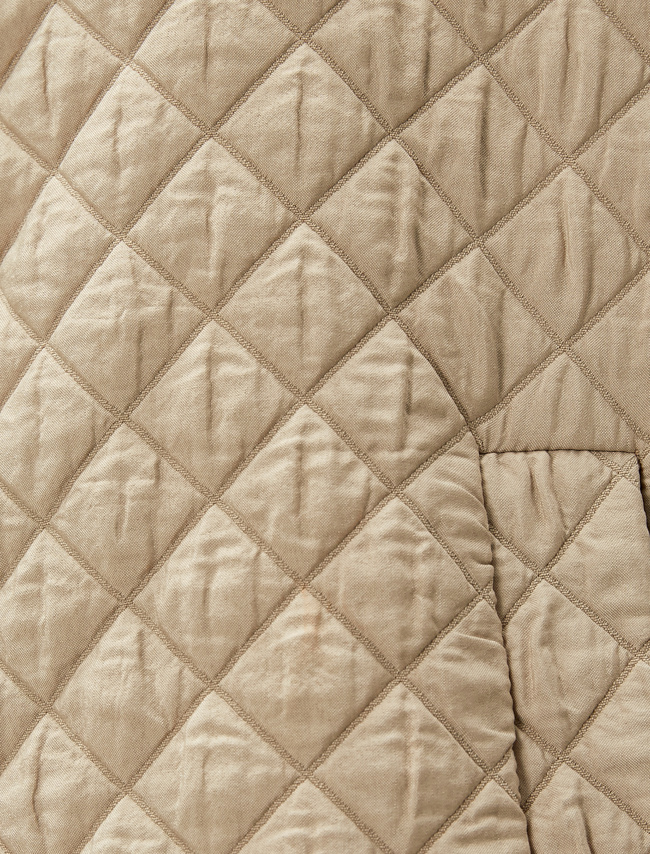   Oversize Kapitone Ceket Gömlek Yaka Cepli