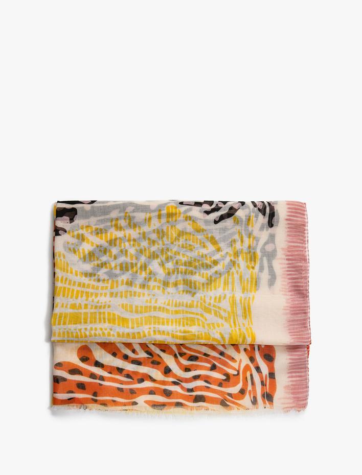 Kadın Şal Çok Renkli Baskılı 95x195 cm