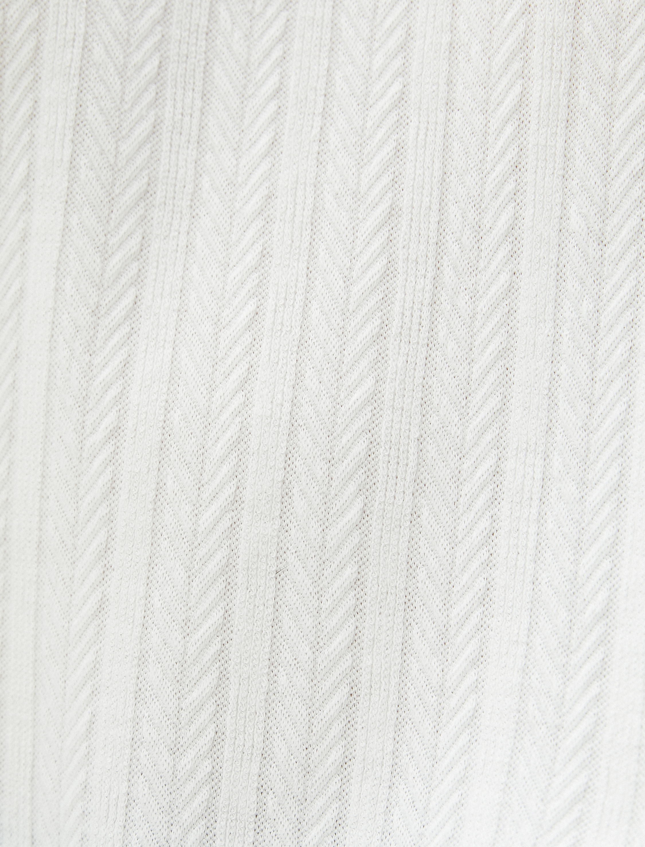   Oversize Tişört Örgü Motifli Kısa Kollu