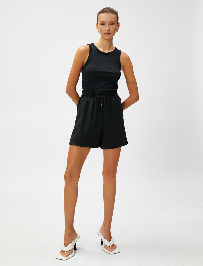  Cepli Şort Beli Bağlamalı