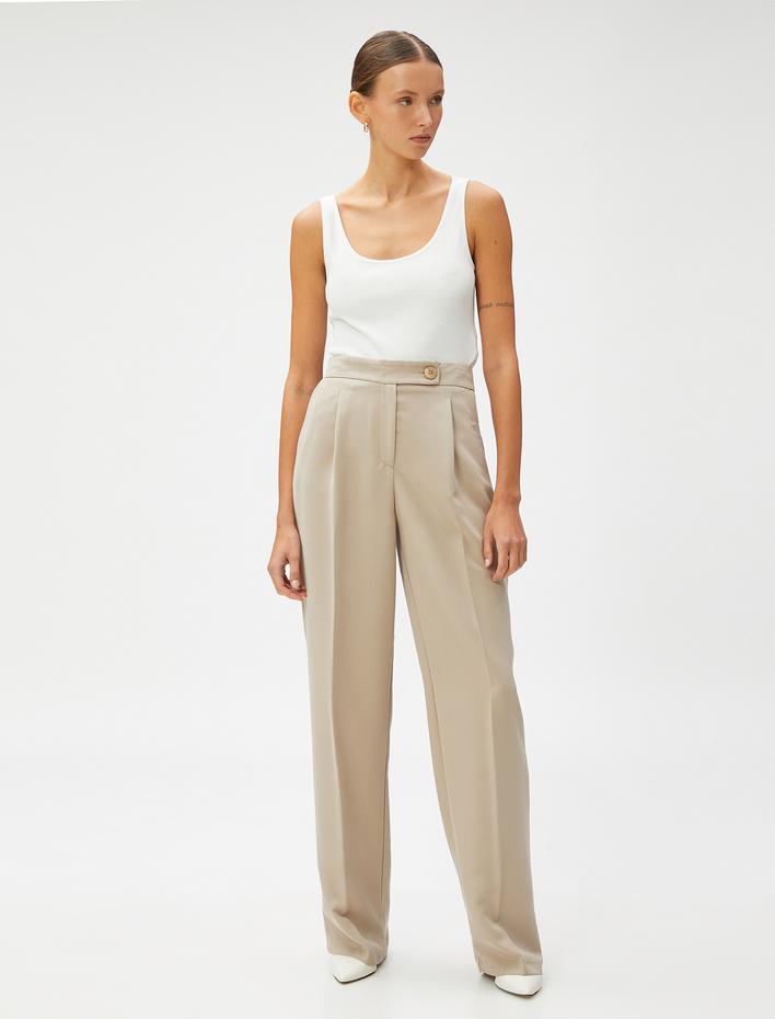  Cepli Palazzo Pantolon Modal Karışımlı