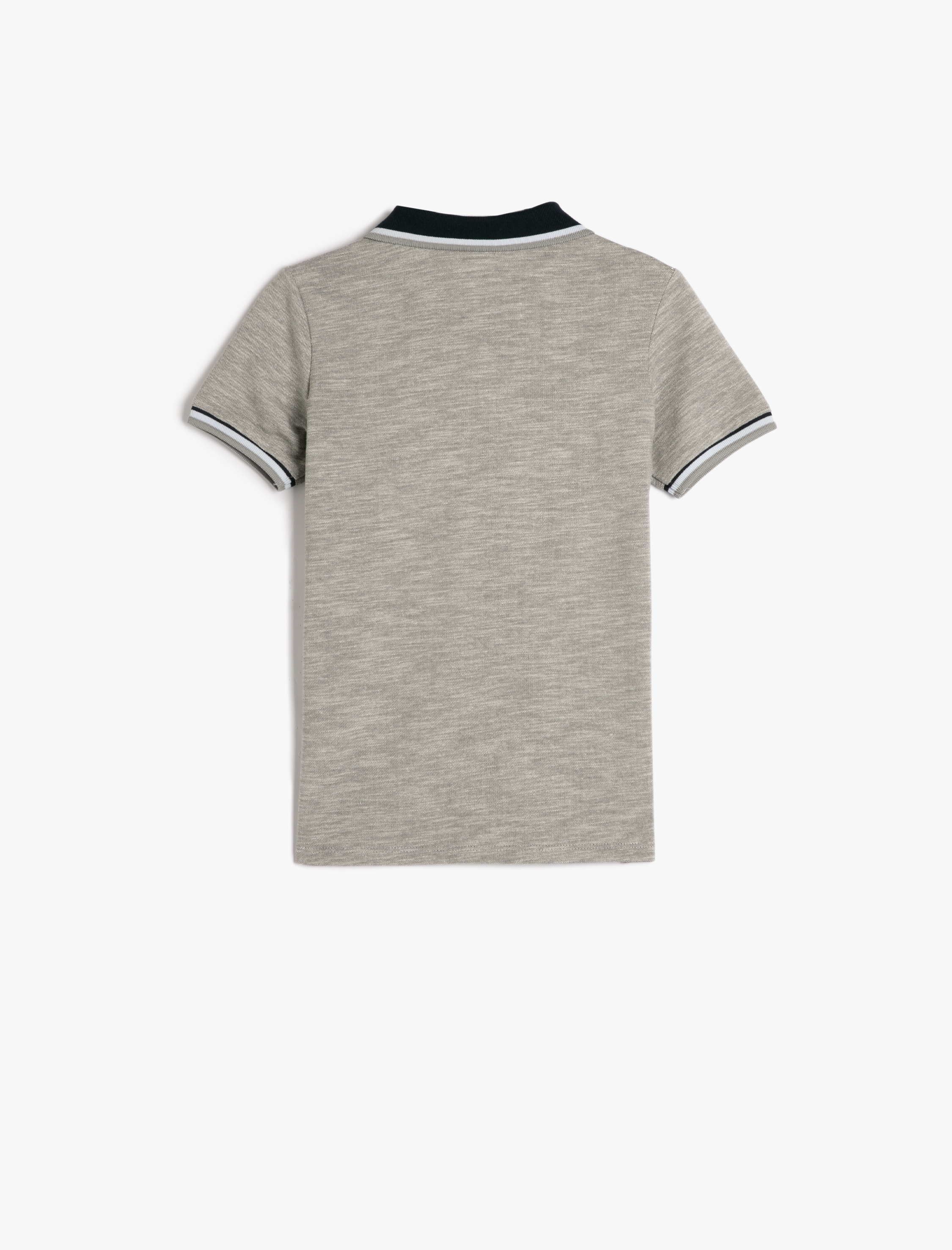  Erkek Çocuk Polo Tişört Kısa Kollu Düğmeli İşleme Detaylı Pamuklu