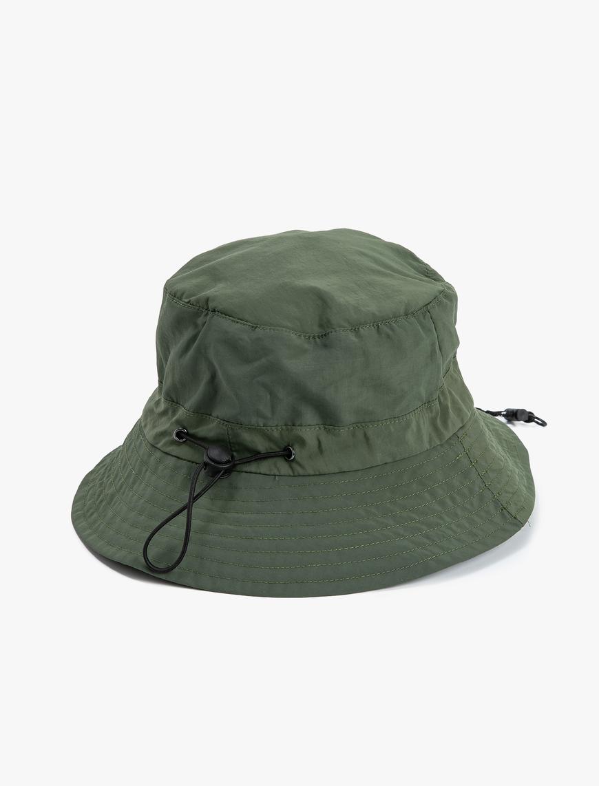  Erkek / Kadın Basic Katlanan Bucket Şapka Çıkarılabilir İp Askılı