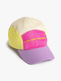 Şapka Renk Bloklu Pamuklu