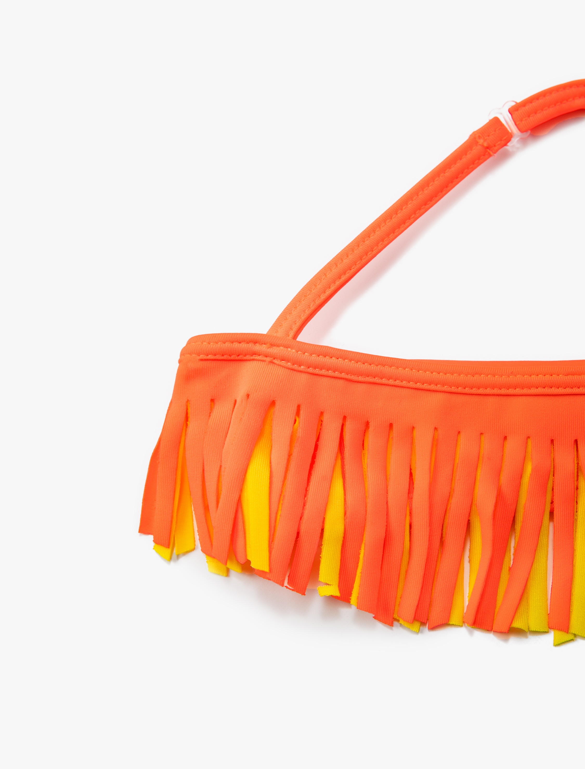  Kız Çocuk Bikini Üst Straplez Püsküllü