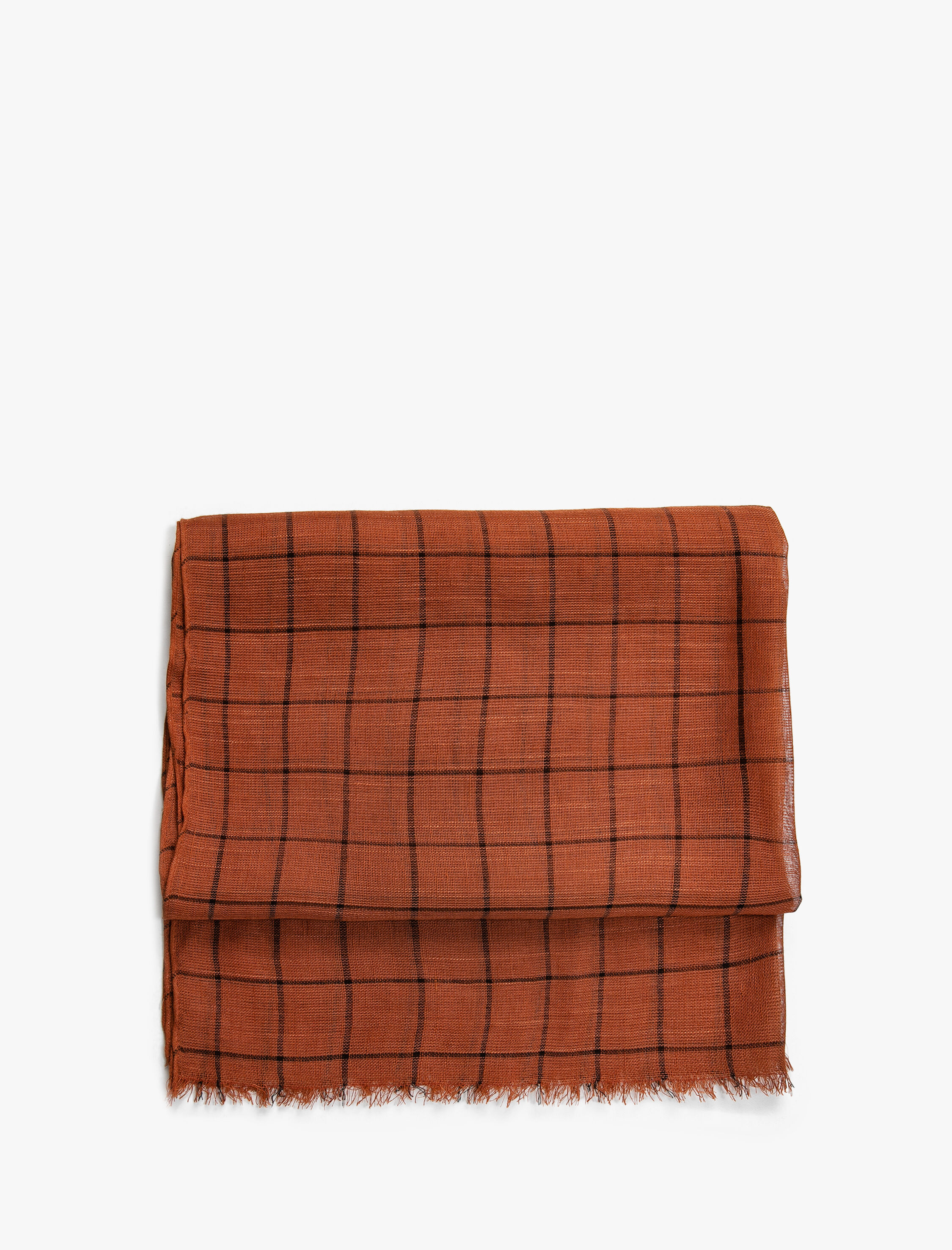  Kadın Keten Fular Kareli