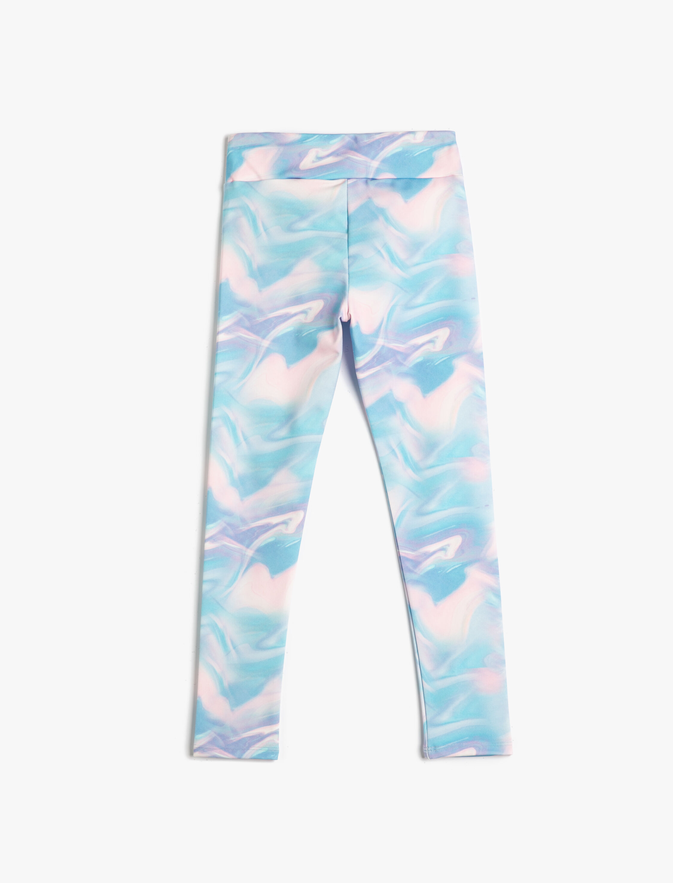  Kız Çocuk Tayt Yüksek Bel Batik Desenli