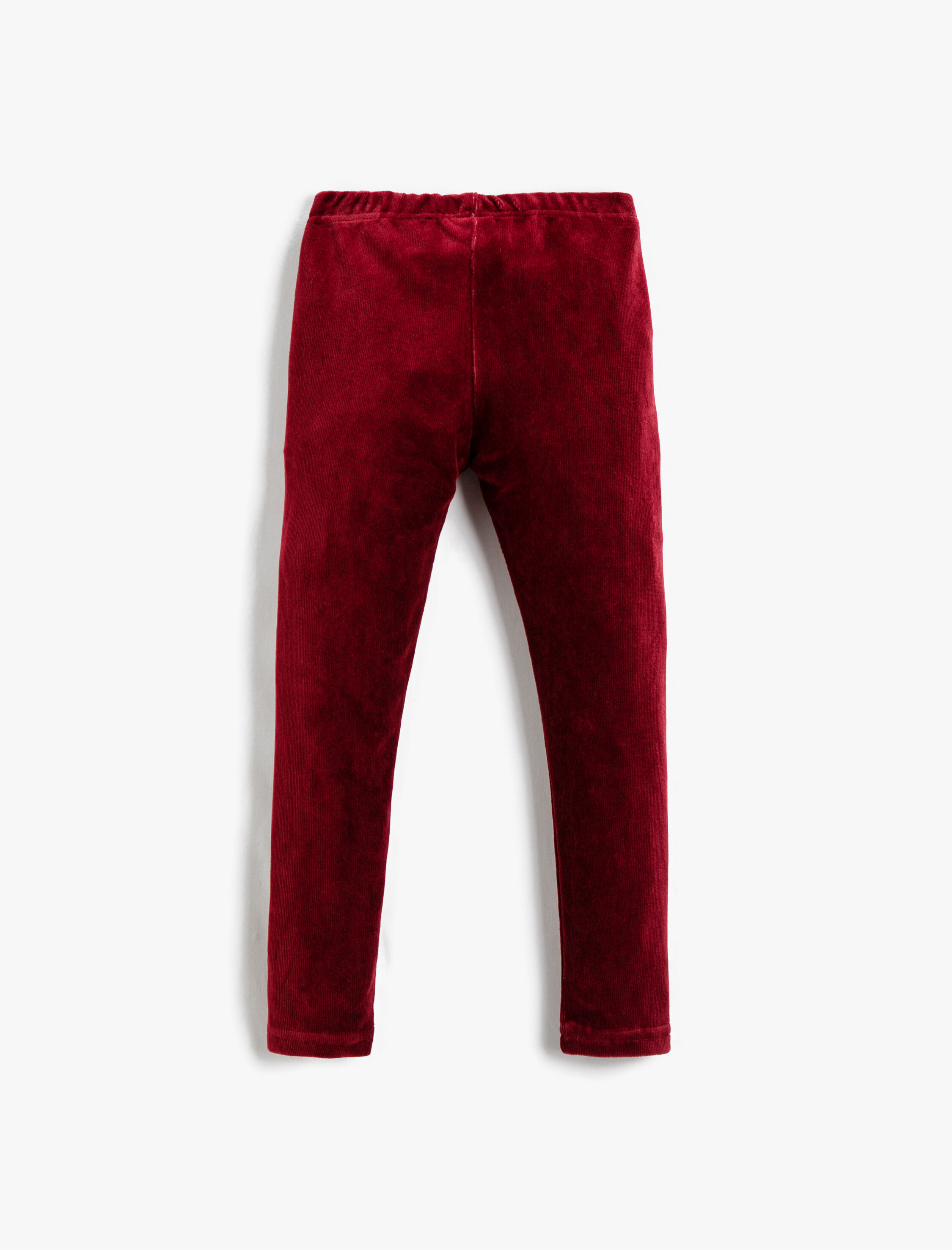  Kız Çocuk Kadife Tayt Basic Beli Lastikli