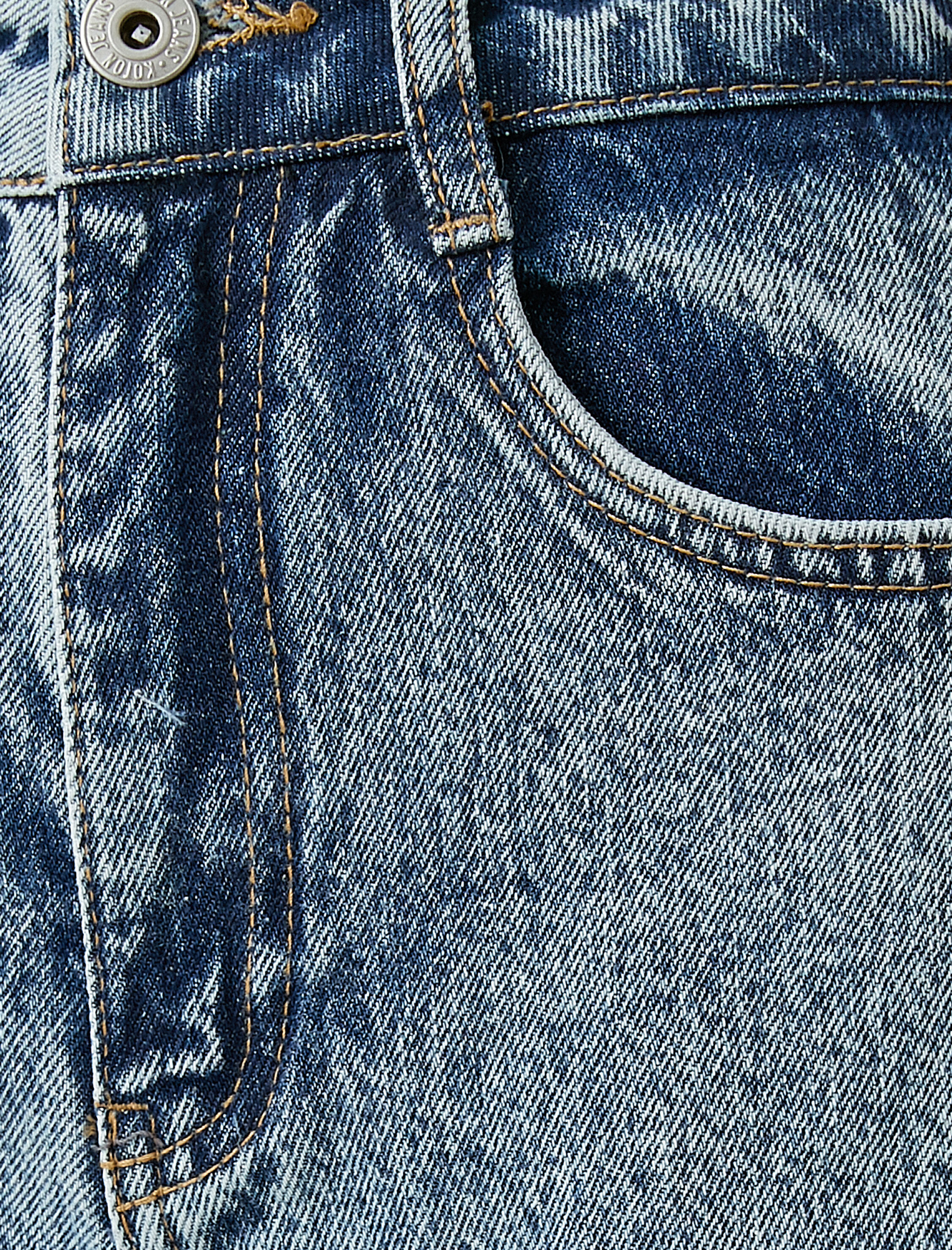   Yüksek Bel Dizi Yırtık Kot Pantolon