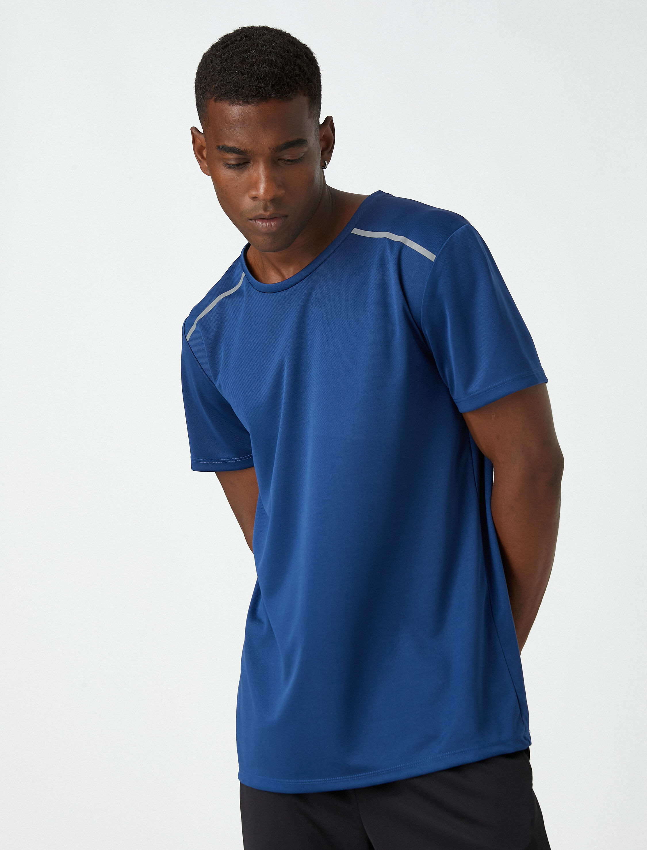   Baskılı Spor Tişört Bisiklet Yaka