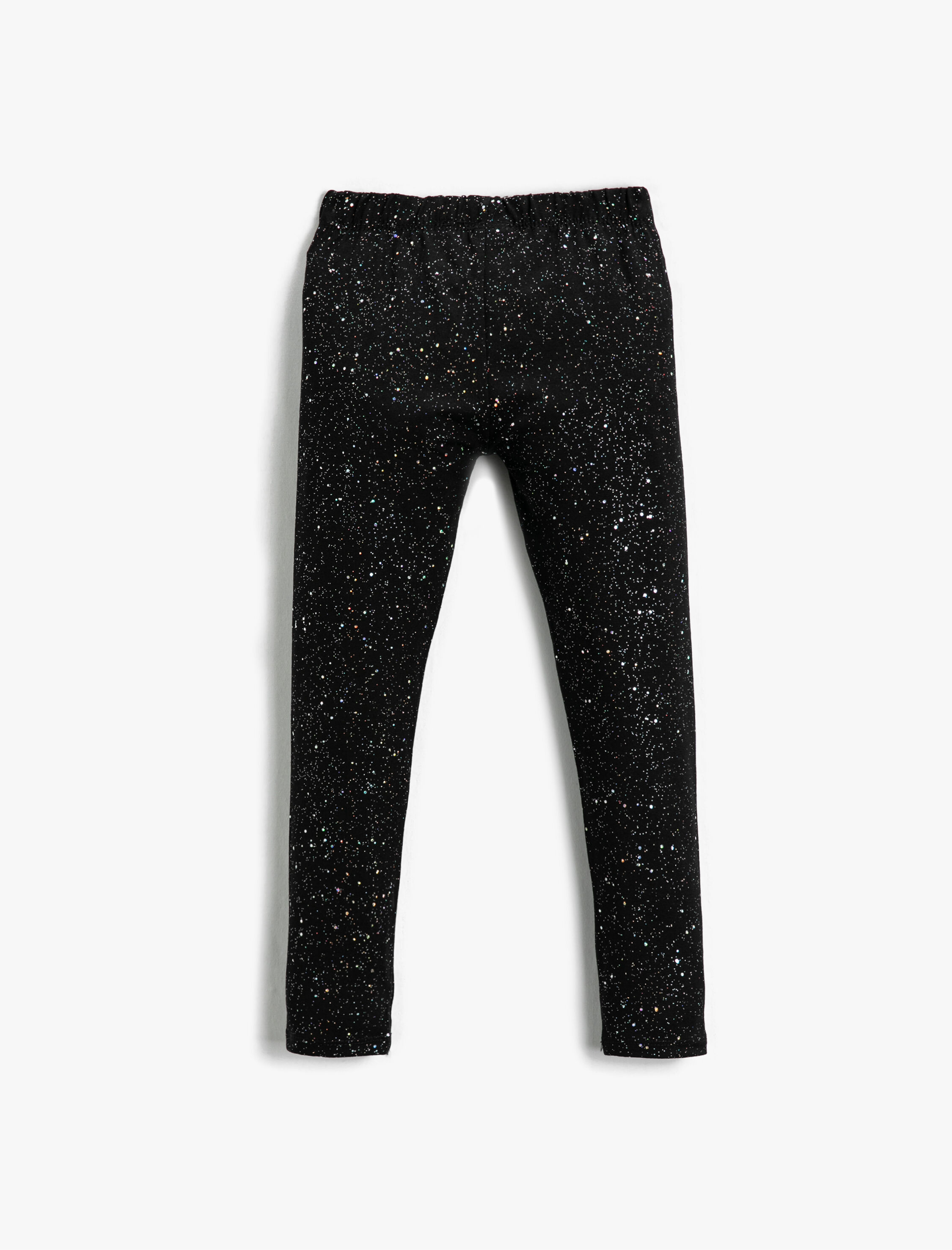  Kız Çocuk Parlak Tayt Beli Lastikli Pamuklu