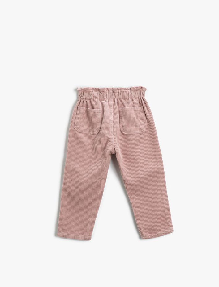 Kız Bebek Fitilli Kadife Havuç Pantolon Pamuklu