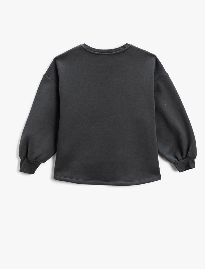 Kız Çocuk LOL Surprise Baskılı Lisanslı Sweatshirt Uzun Balon Kollu Simli