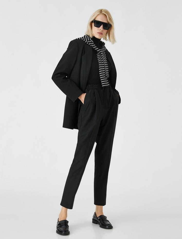  Havuç Pantolon Celi Bağlamalı Cepli