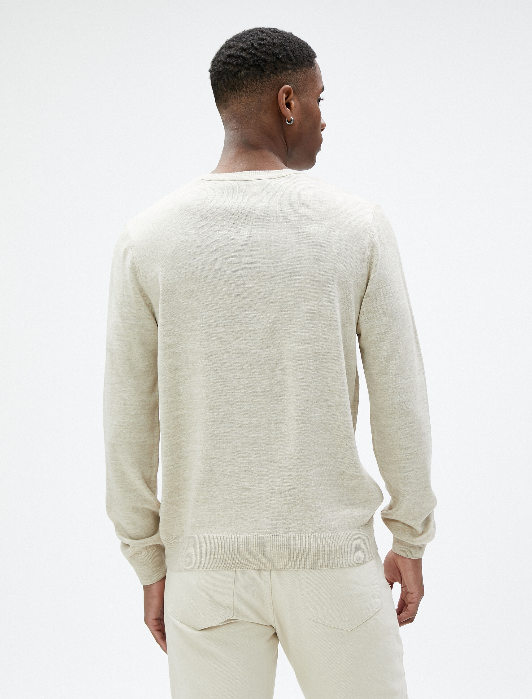   Basic Triko Kazak Bisiklet Yaka Dar Kesim Uzun Kollu