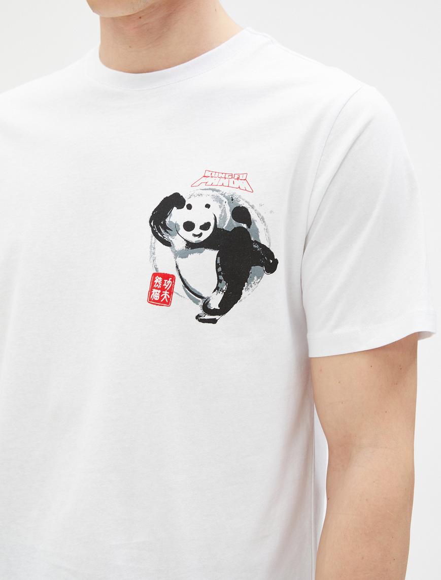   Kung Fu Panda Tişört Lisanslı Baskılı Bisiklet Yaka