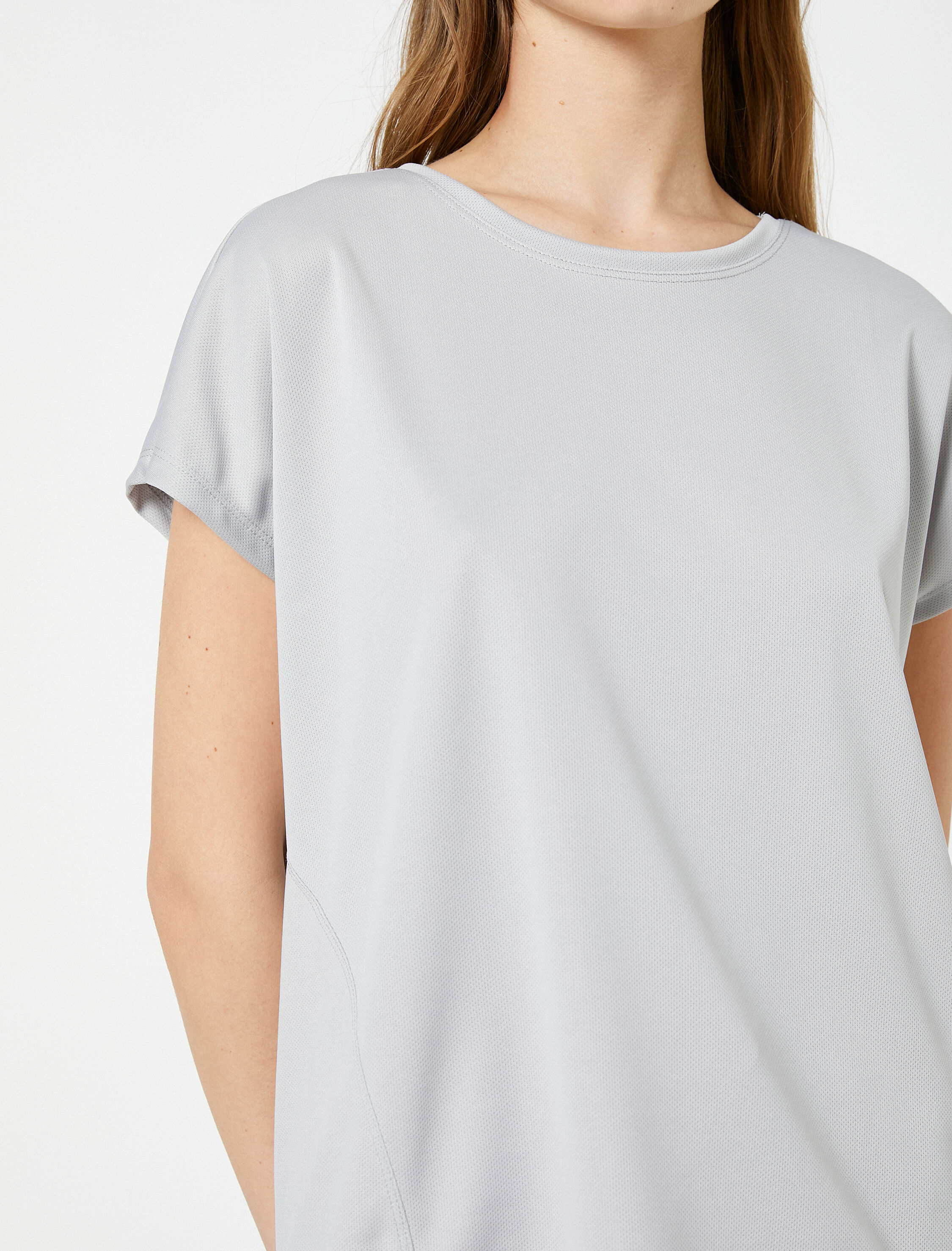   Basic Spor Tişört Bisiklet Yaka