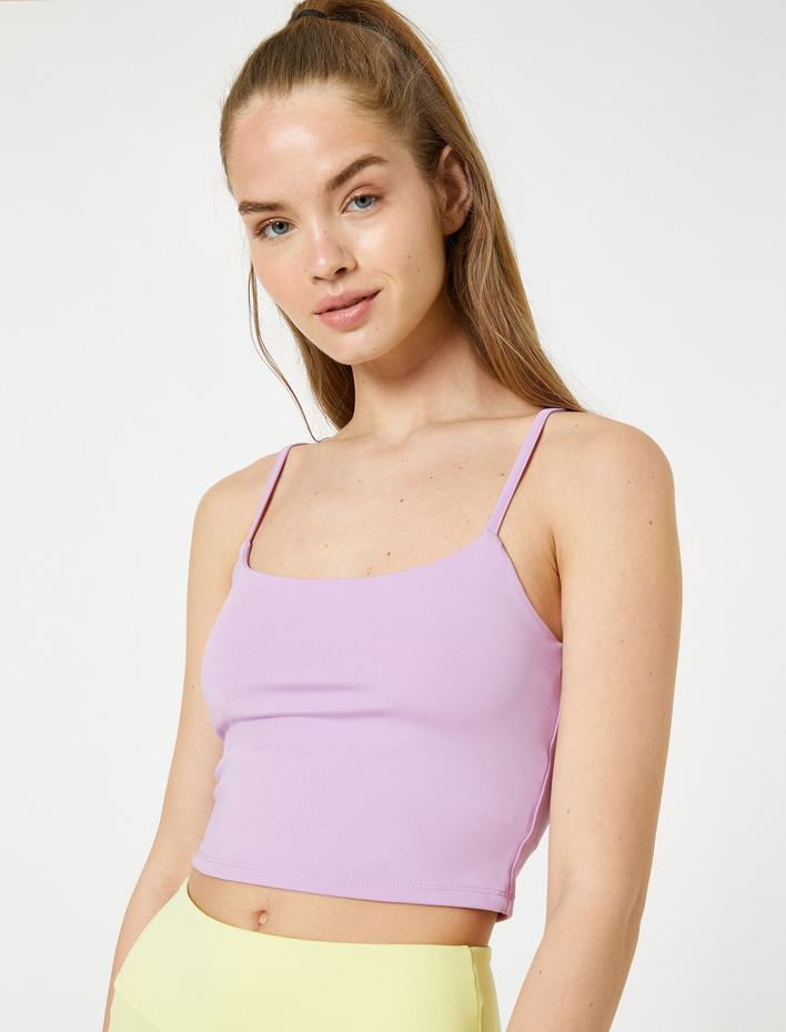  Crop Sporcu Atleti İnce Askılı