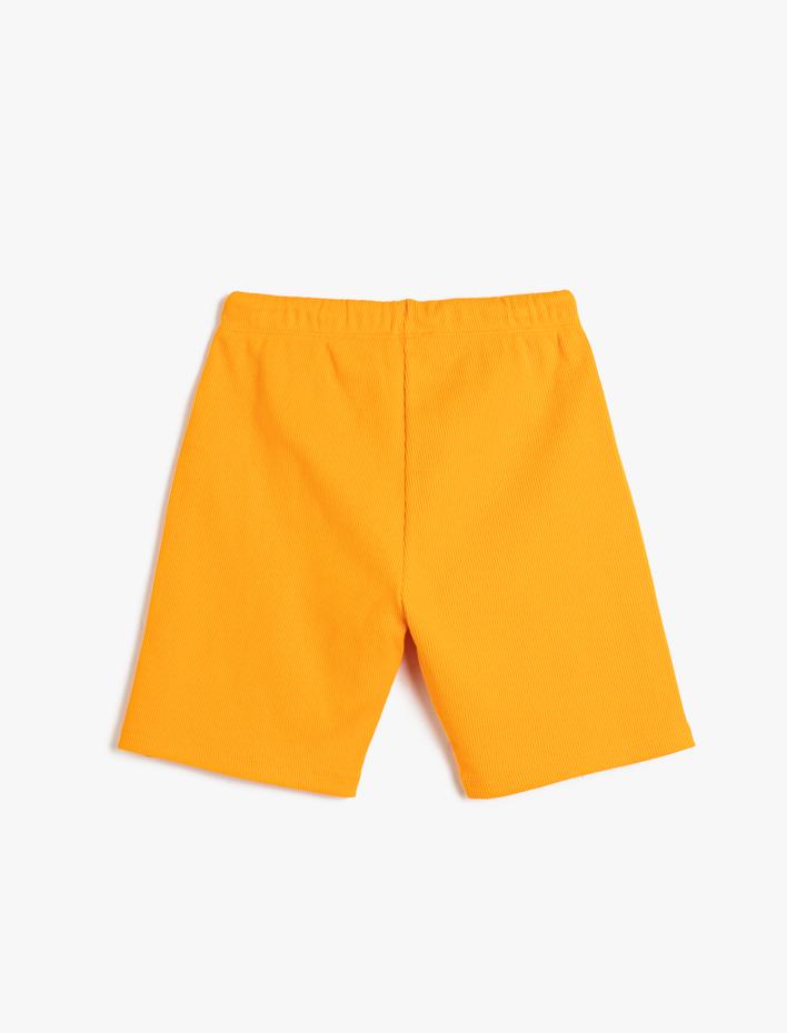 Erkek Çocuk Şort Basic Beli Bağlamalı Pamuklu Dokulu