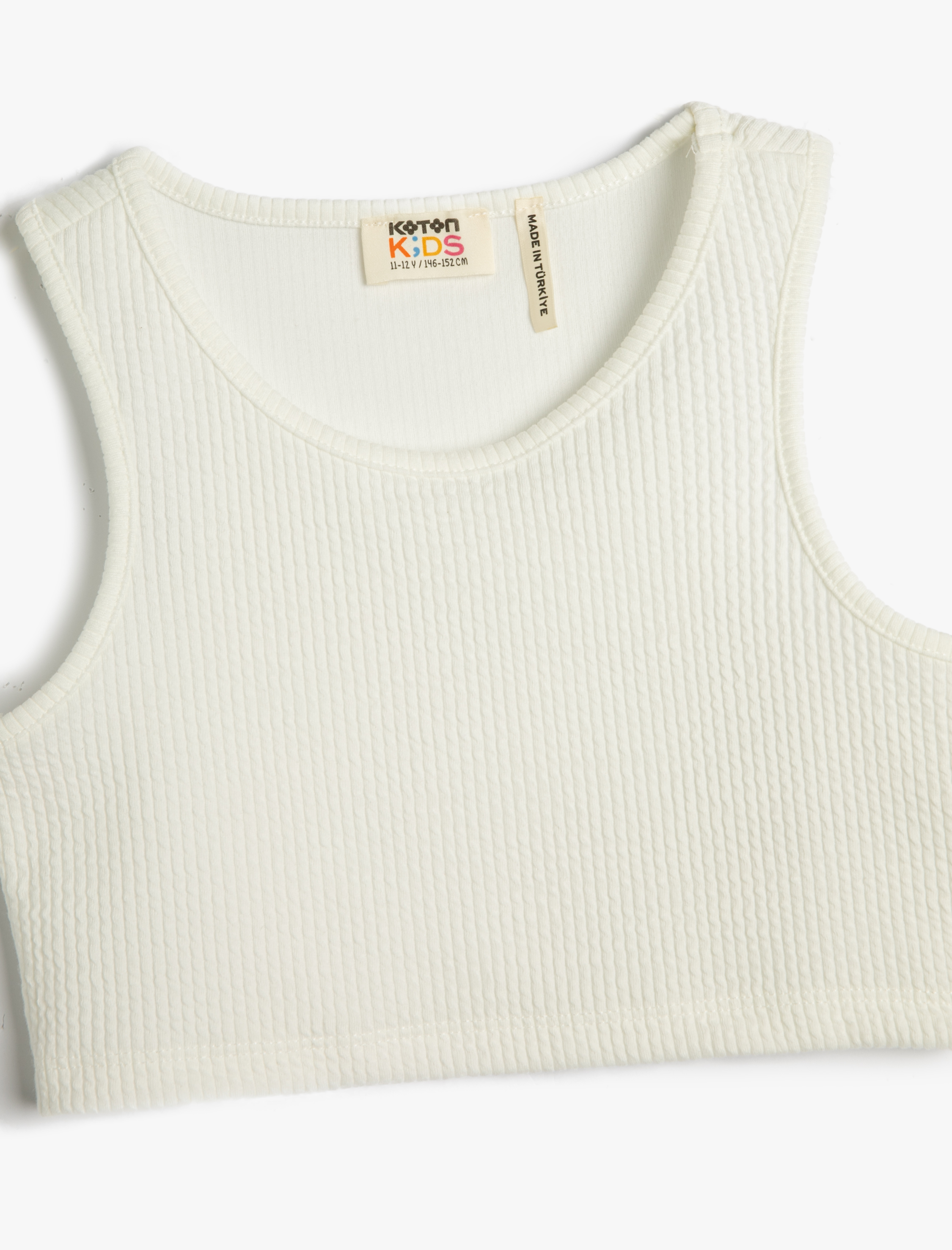  Kız Çocuk Spor Yarım Atlet Ribanalı Yuvarlak Yaka