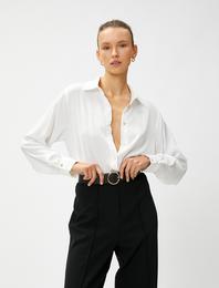 Uzun Kollu Gömlek Düğmeli