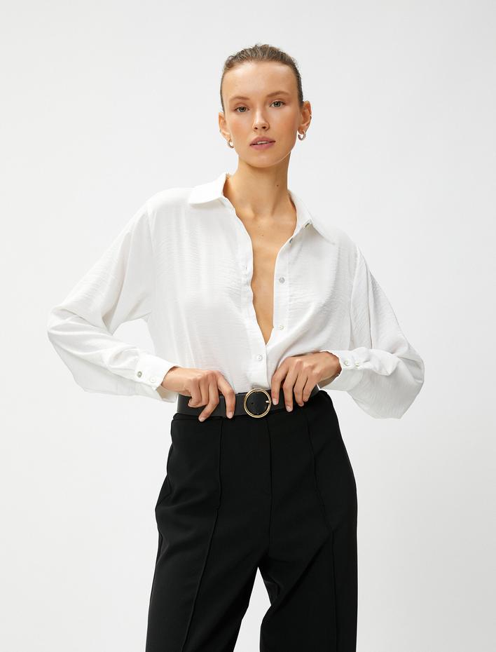  Uzun Kollu Gömlek Düğmeli