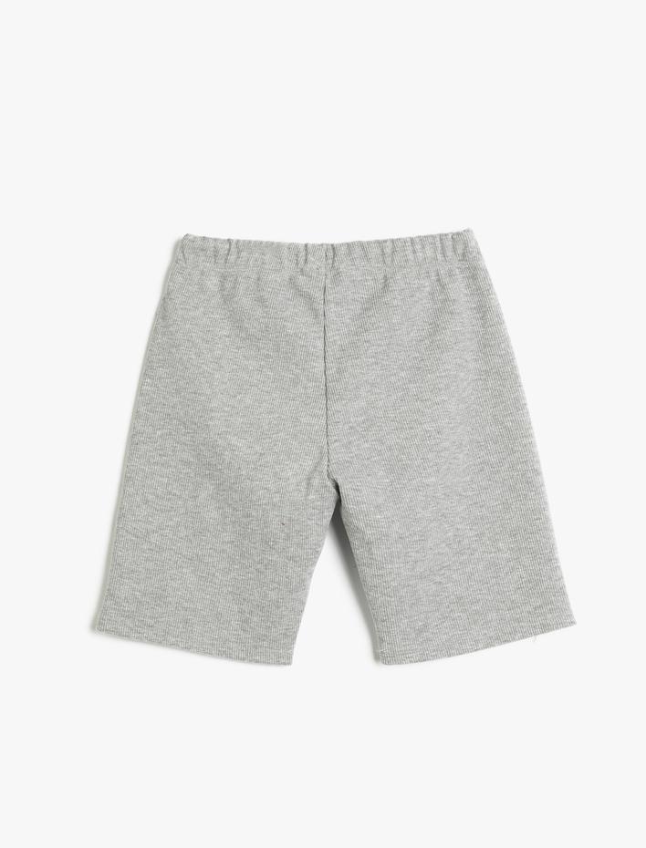 Erkek Çocuk Şort Basic Beli Bağlamalı Pamuklu Dokulu