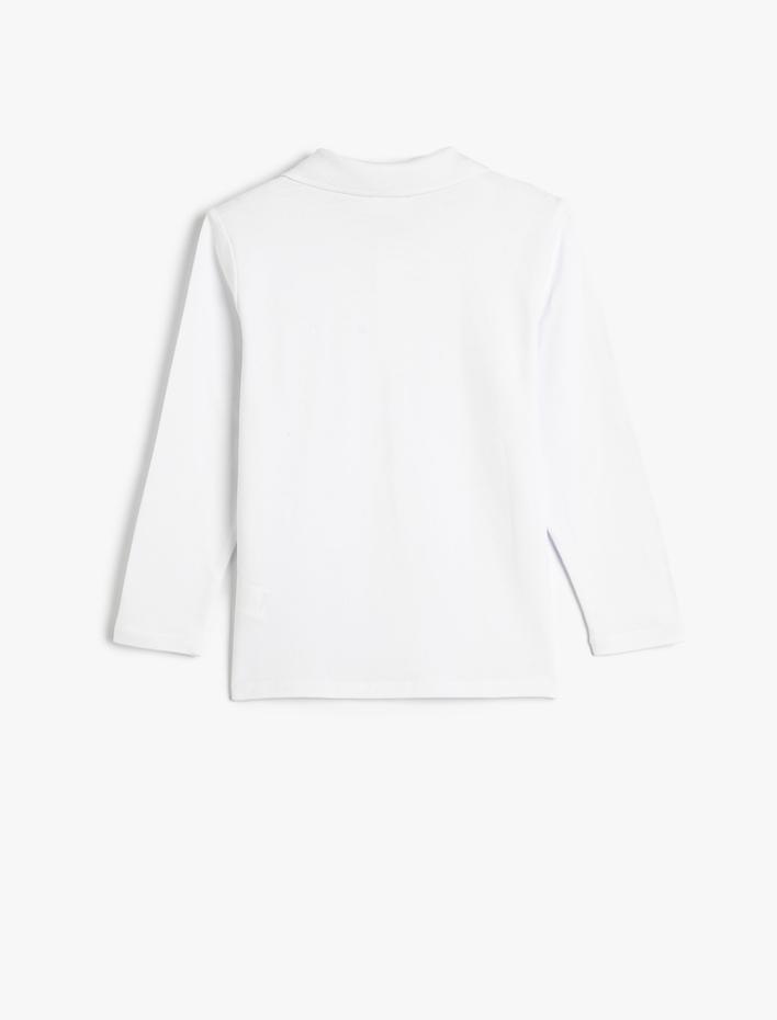 Erkek Çocuk Polo Tişört Uzun Kollu Düğmeli