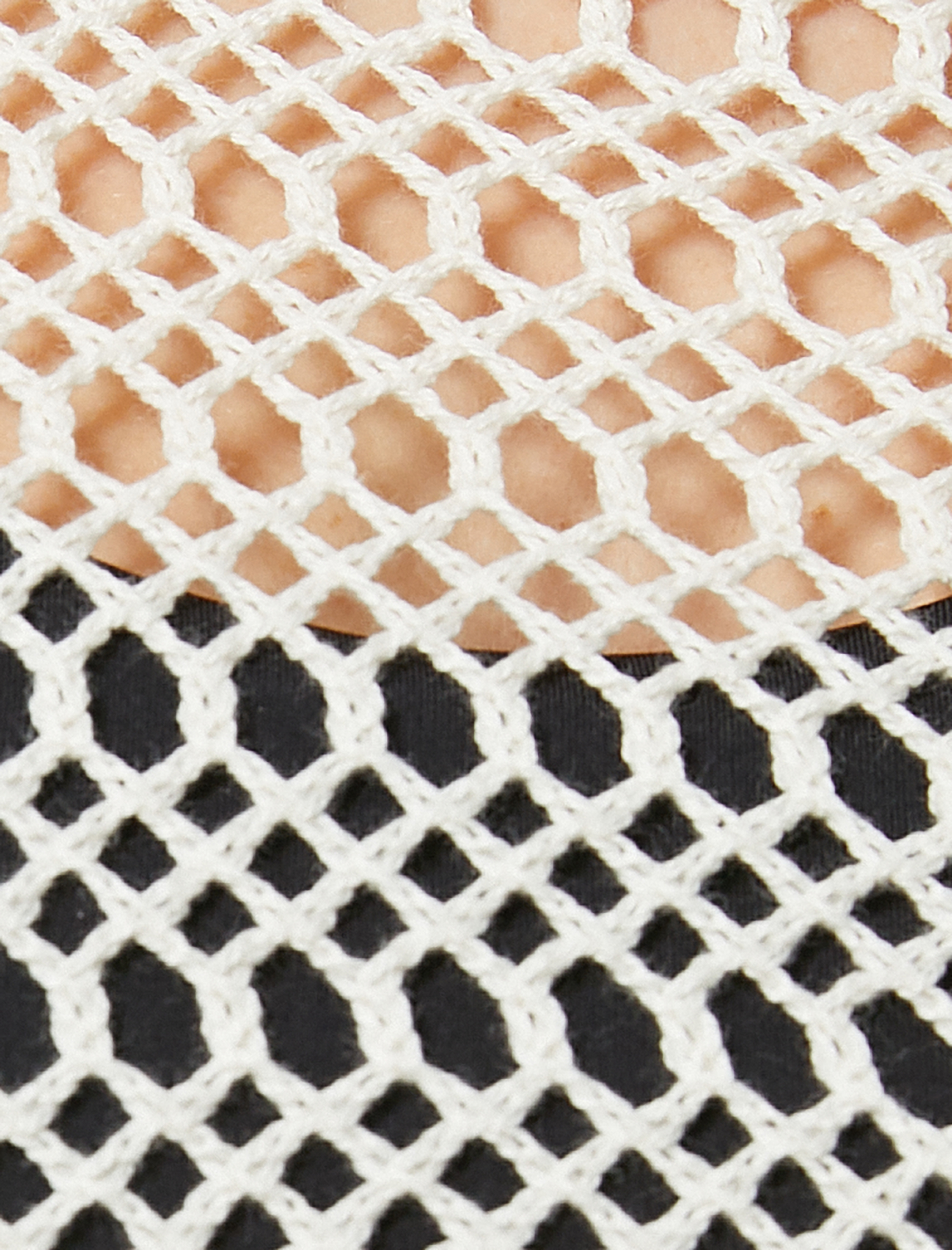   File Crop Kroşe Tişört Uzun Kollu Bisiklet Yaka