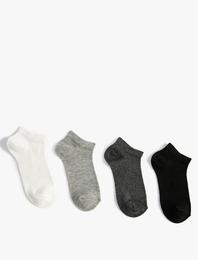 4'lü Patik Çorap Paketi Pamuk Karışımlı