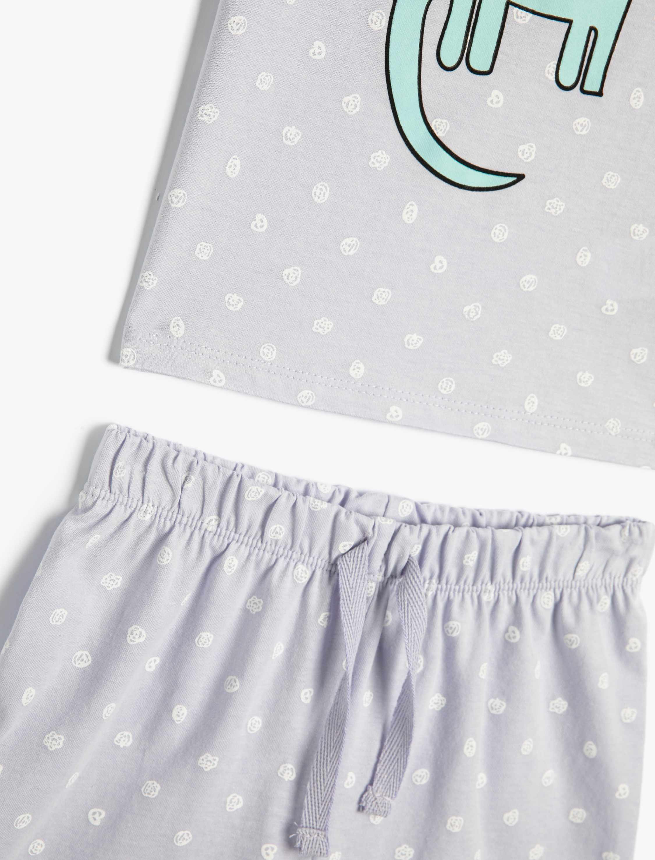  Kız Bebek Şort Tişört Takım Dinozor Baskılı Pamuklu