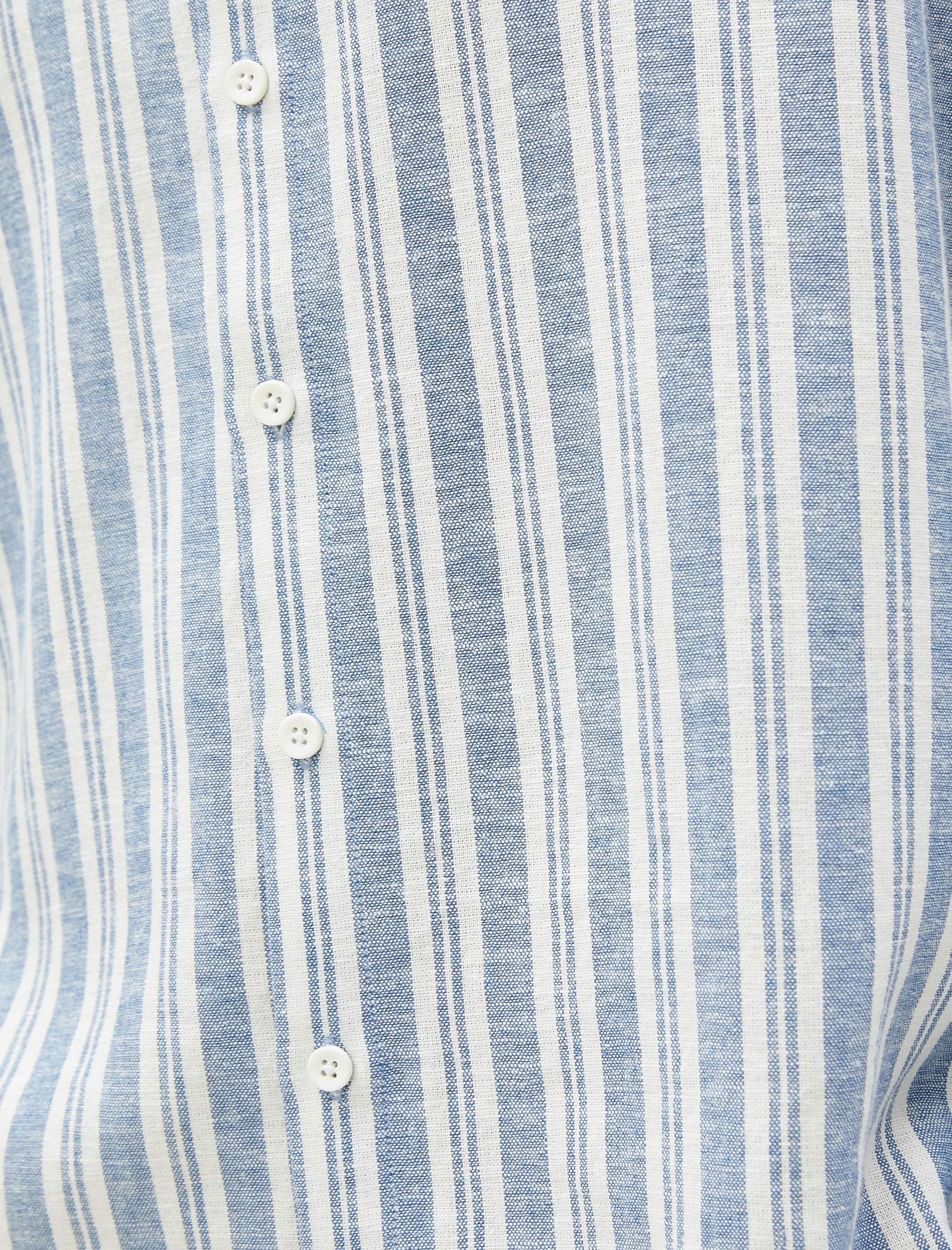   Keten Karışım Gömlek Klasik Yaka Uzun Kollu