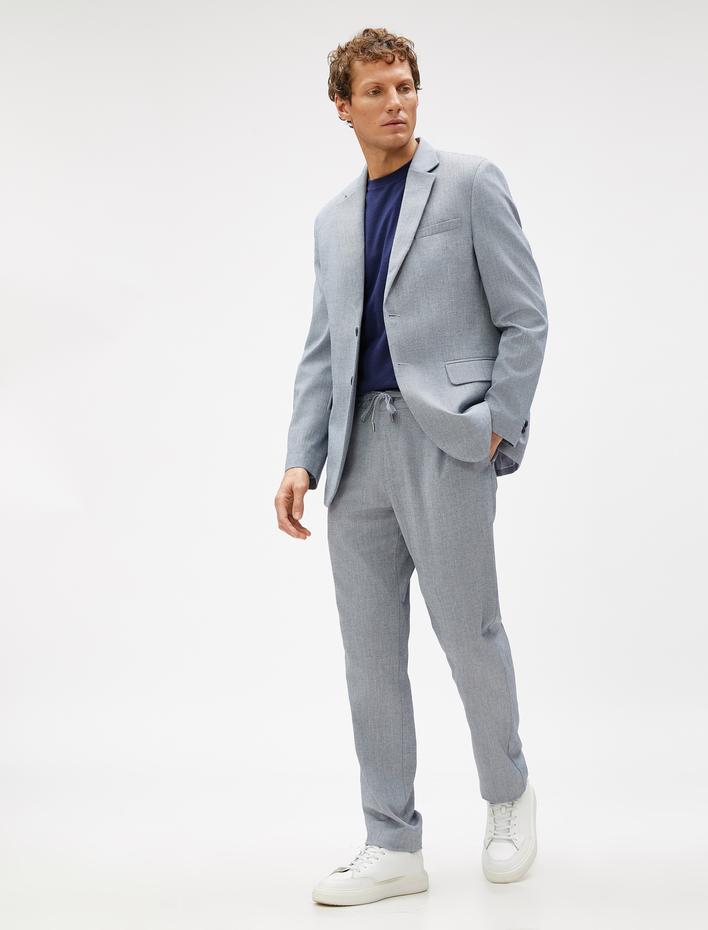  Yazlık Ceket Blazer Cep Detaylı Düğmeli