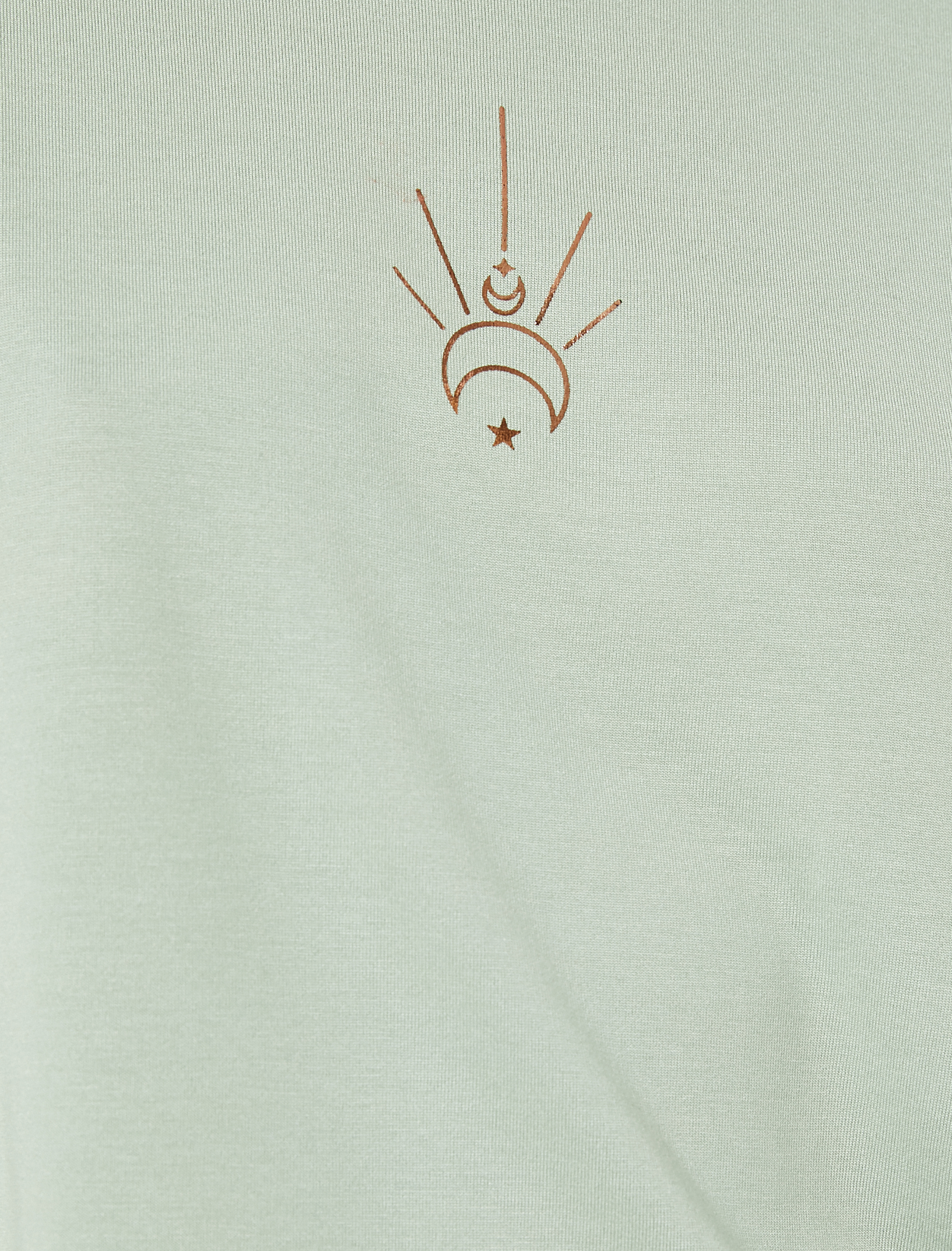   Modal Karışımlı Spor Tişört Sırt Detaylı Baskılı