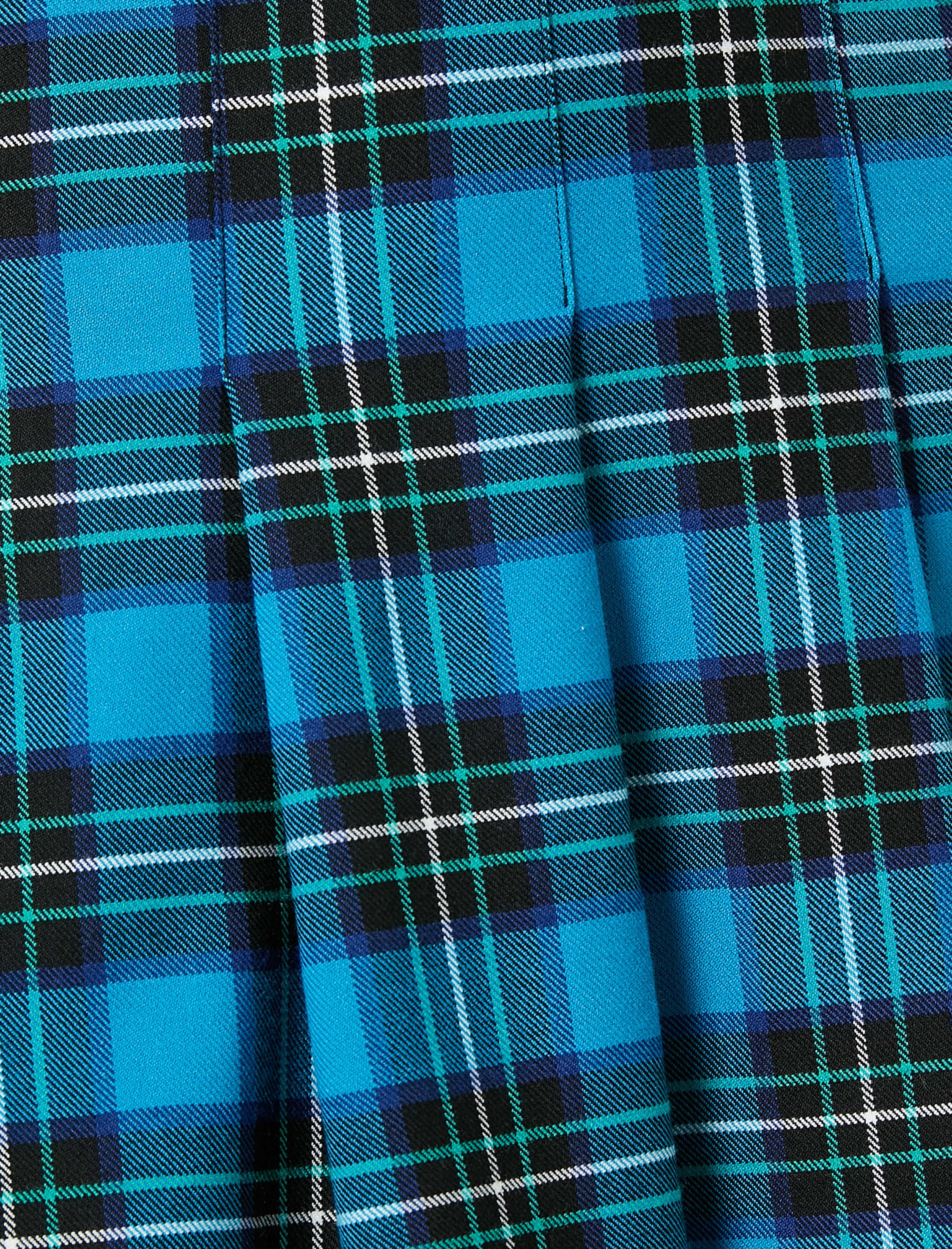   Mini Pileli Etek Kareli A Kesim