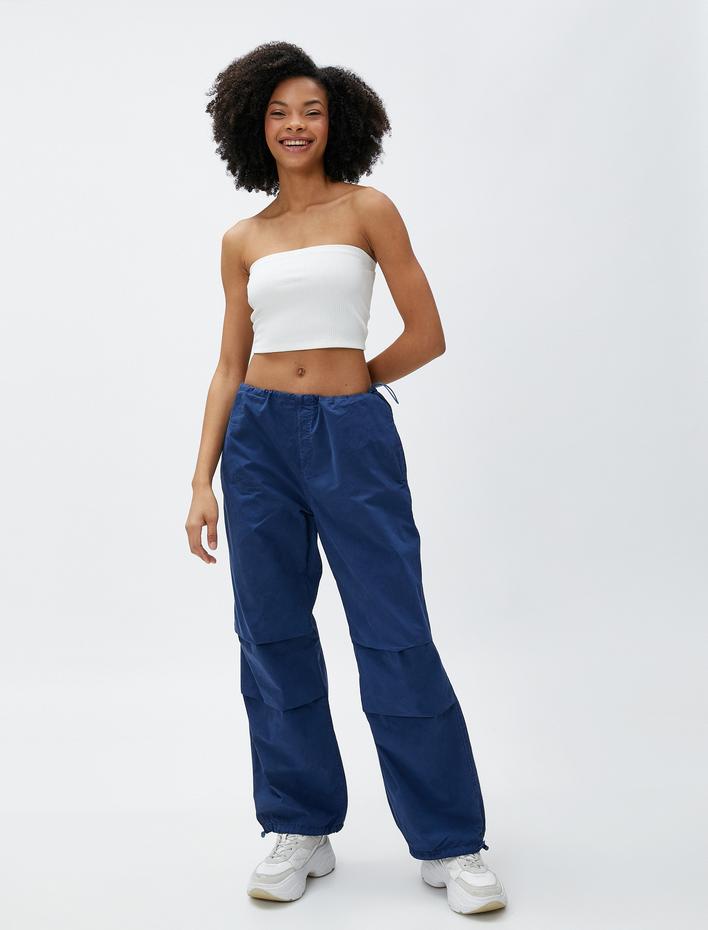  Straplez Büstiyer Crop Fitilli Viskon Karışımlı