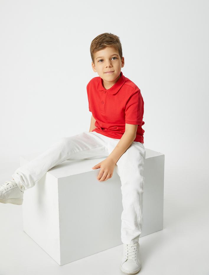 Erkek Çocuk Kumaş Pantolon Slim Fit Kemerli Cepli Beli Ayarlanabilir Lastikli Beli Ayarlanabilir Lastikli