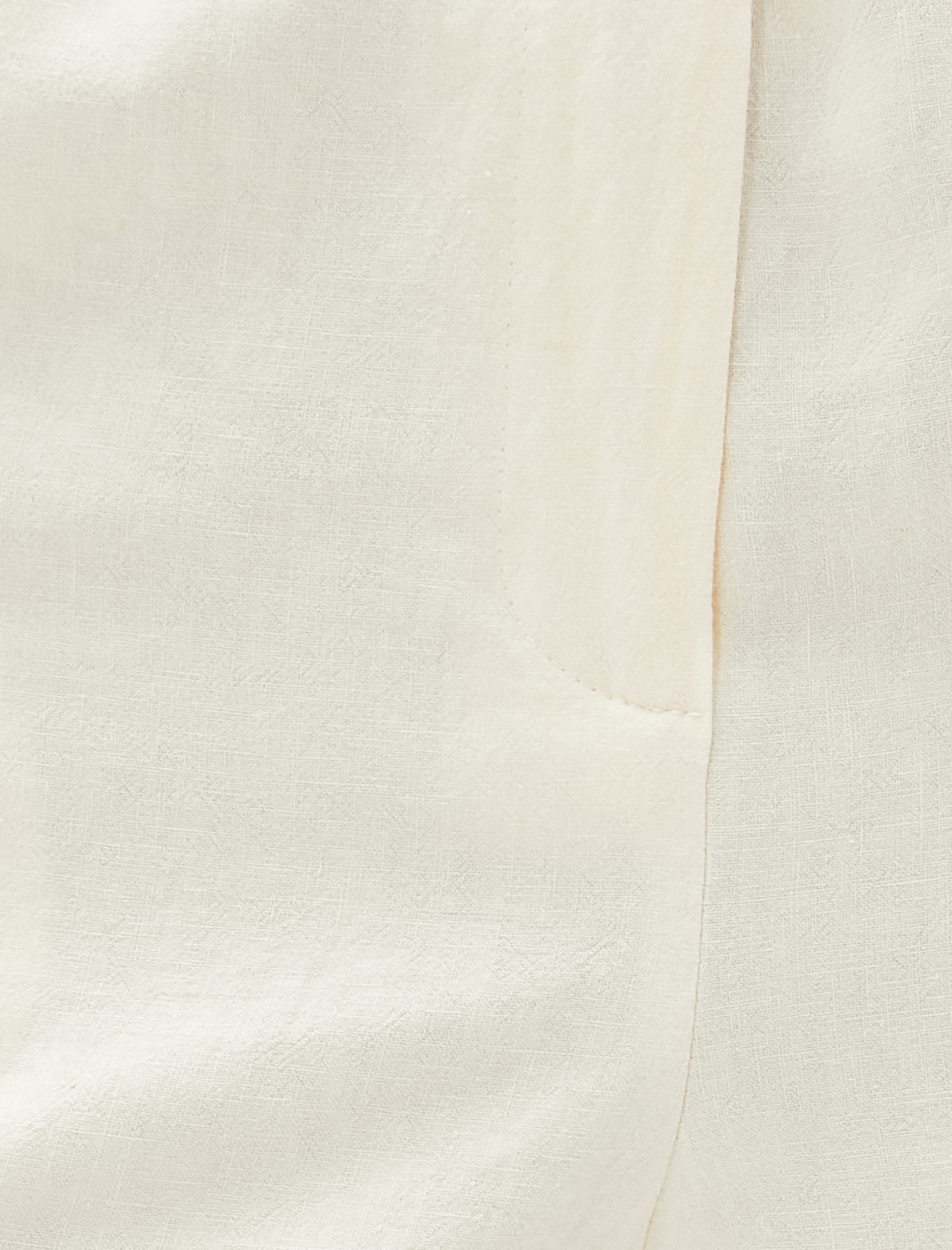 Düz Paça Pantolon Cepli Keten Karışımlı