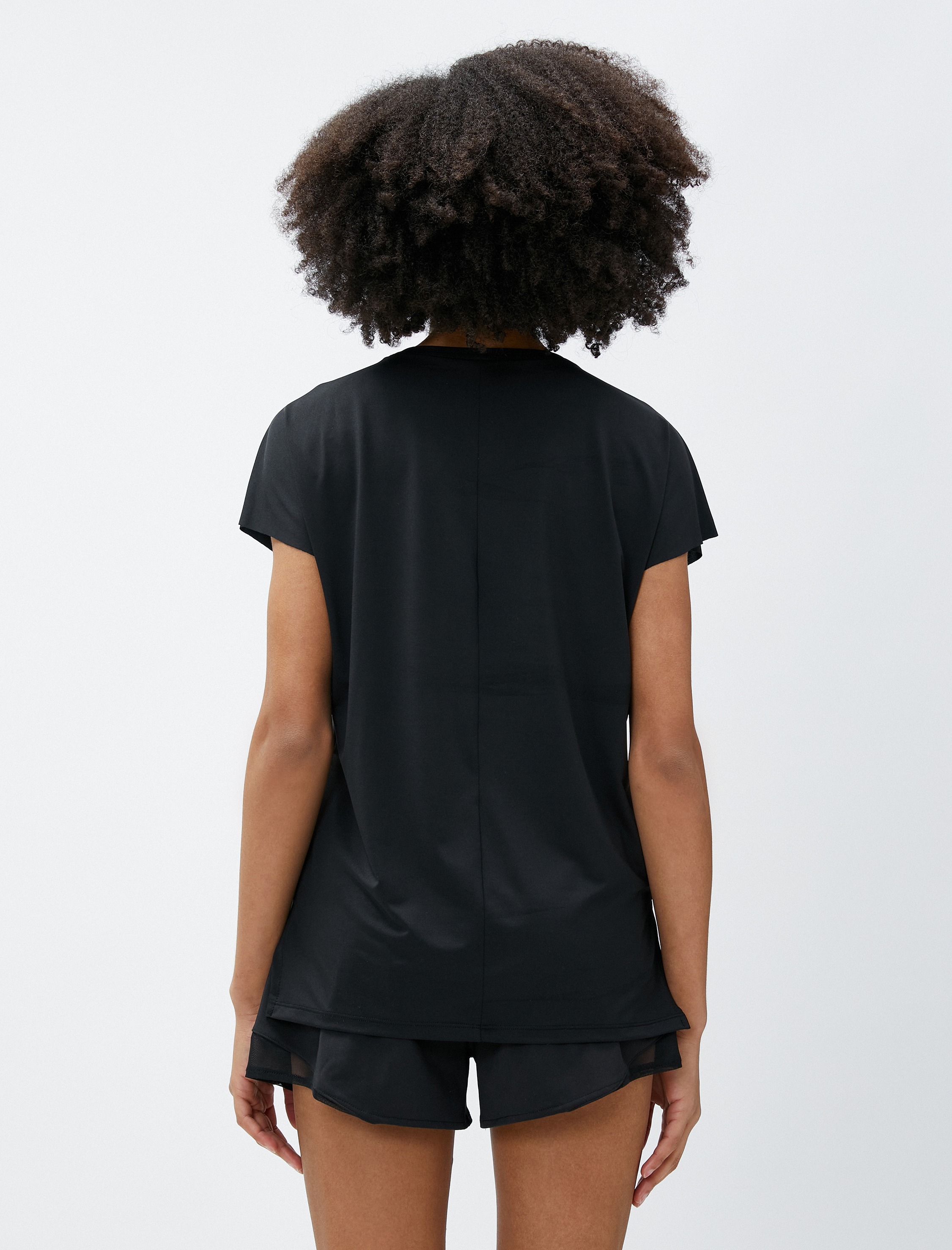   Oversize Spor Tişört Slogan Baskılı