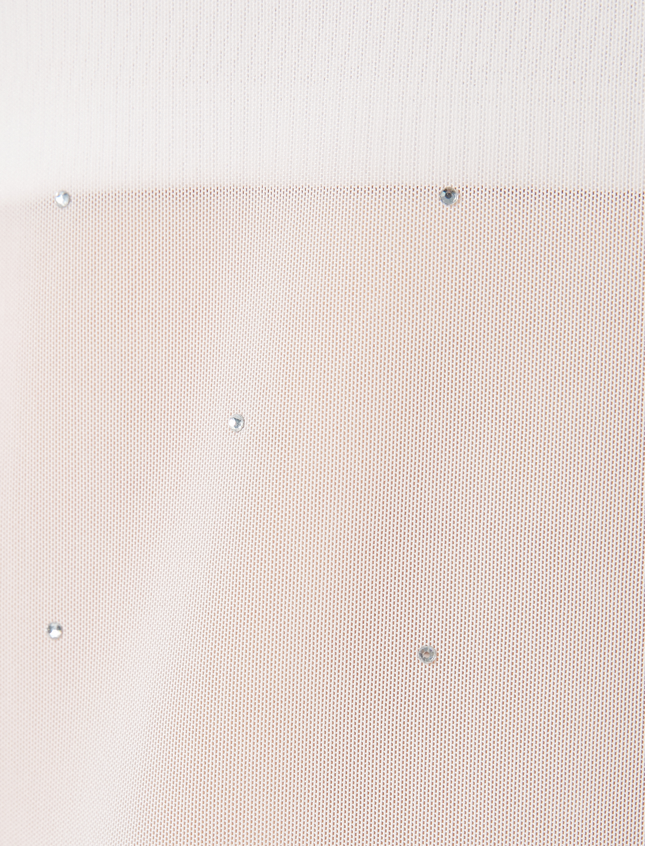   Transparan Tişört Taş Detaylı Kısa Kollu