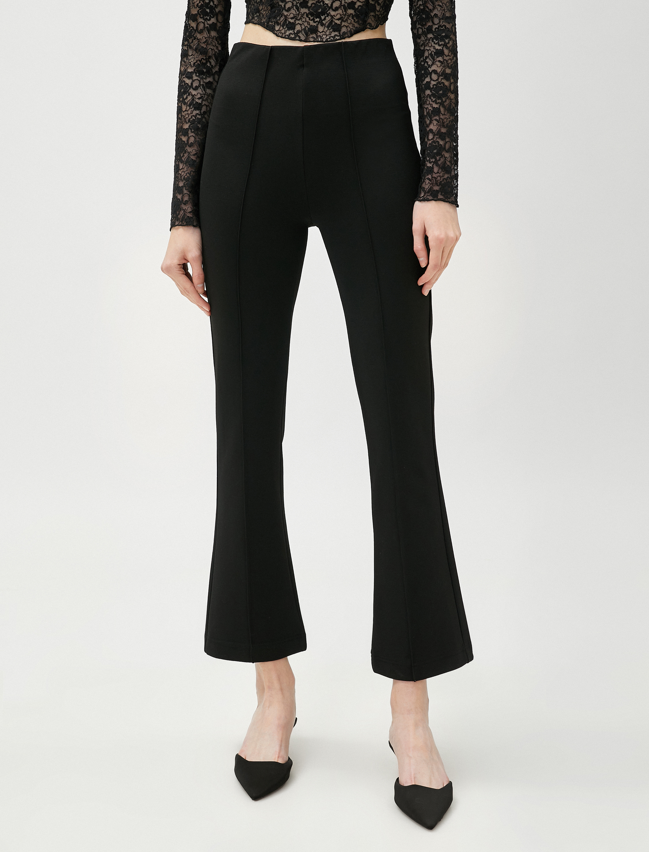   Nervürlü İspanyol Paça Tayt